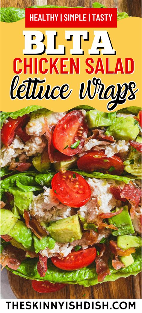 Blta Chicken Salad Lettuce Wrap Perfect Summer Meal