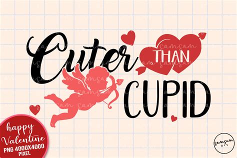 Cuter Than Cupid Valentine Sublimation Graphic By Samsam Art · Creative