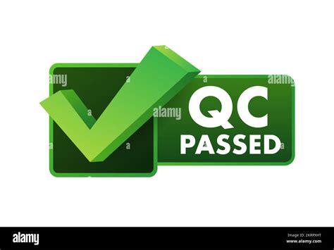 Qc Passed Pass Quality Sign Label Vector Stock Illustration Stock