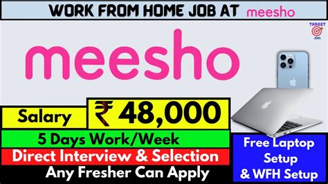 Meesho Work From Home Job Th Pass Job Best Work From Home Job