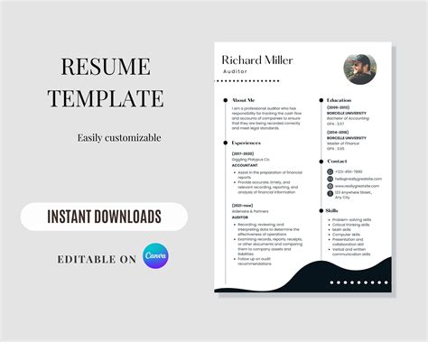 Resume Template Cv Template Minimalist Resume Resume - Etsy