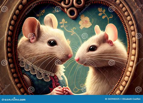 Two Mice In Love Stock Illustration Illustration Of Romance 265940225