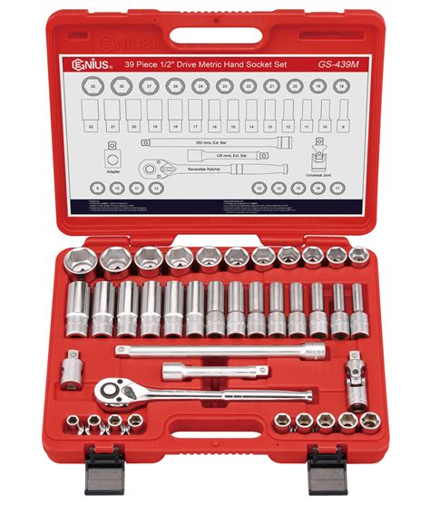 Piece Dr Metric Deep Hand Socket Set Genius