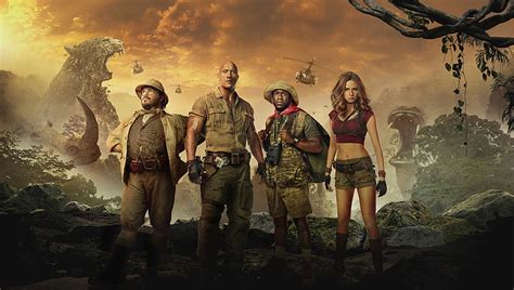 Hd Wallpaper 5k Dwayne Johnson Karen Gillan Kevin Hart Jumanji Welcome To The Jungle