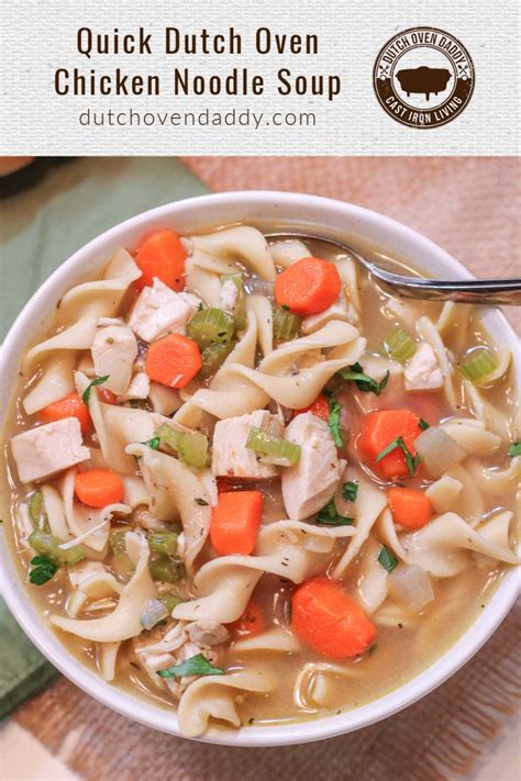 Quick Dutch Oven Chicken Noodle Soup Dutch Oven Daddy