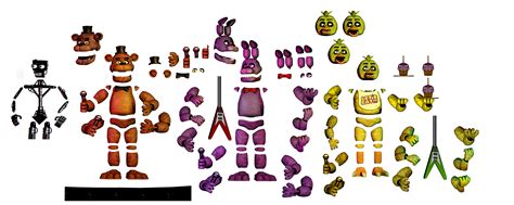 Fnaf1 Animatronic Resources By Freddyfredbear On Deviantart