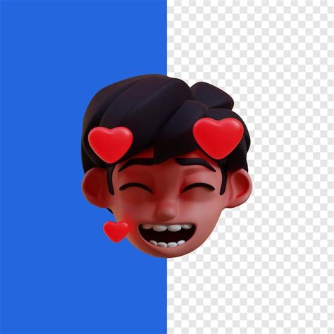 Premium Psd In Love Emoji 3d Icon