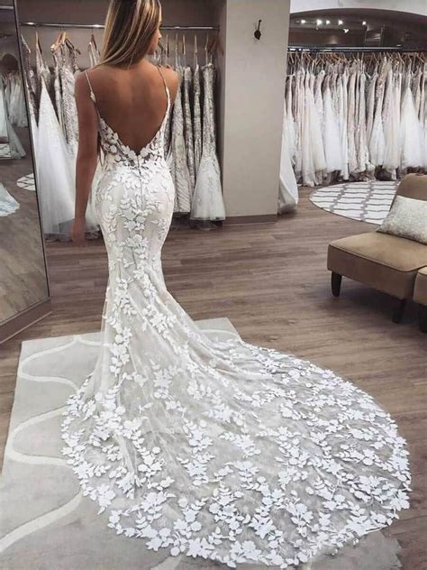 2022 Mermaid Sexy Wedding Dresses Sweetheart Spaghetti Straps Backless