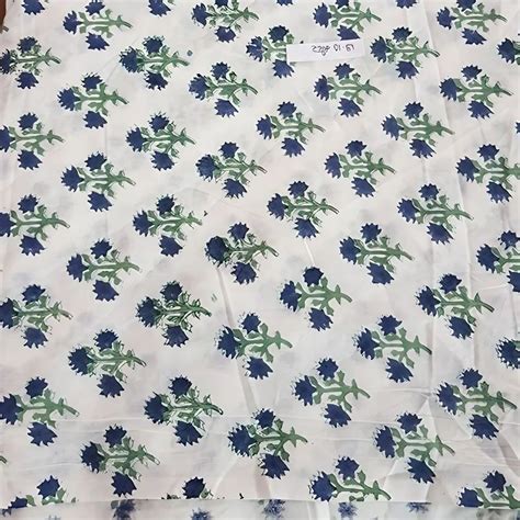 Cotton Block Printed Fabrics Plain Solids Multicolour At Rs Meter