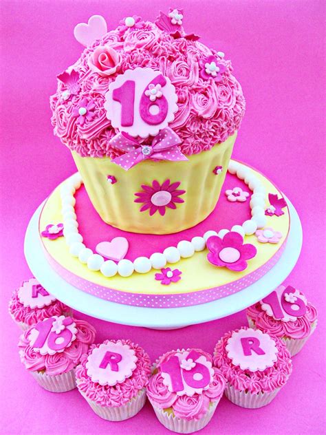 Butterfly And Blossom Giant 16th Birthday Cupcake Heavenly Cupcakes