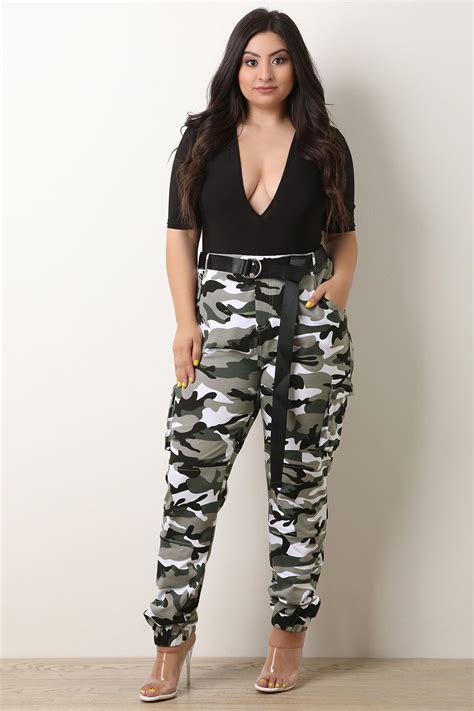 √ Plus Size Camouflage Cargo Pants Na Gear