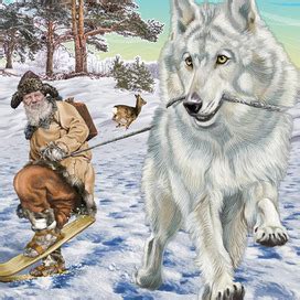 Иллюстрация Водяной в стиле книжная графика | Illustrators.ru