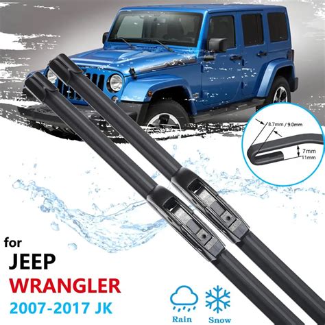 For Jeep Wrangler Jk 2007 2017 Car Wiper Blades Front Window Windscreen