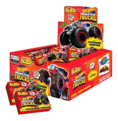 Chiclete Hot Wheels Tatuagem Buzzy Tutti Frutti C Un Mercadolivre