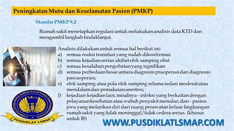 INFO BIMTEK PMKP PENINGKATAN MUTU DAN KESELAMATAN PASIEN SESUAI SNARS