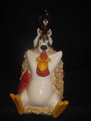 WARNER BROS. FOGHORN LEGHORN BARNYARD DOG & HENERY HAWK COOKIE JAR ...