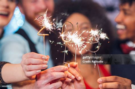 New Years Sparklers High Res Stock Photo Getty Images