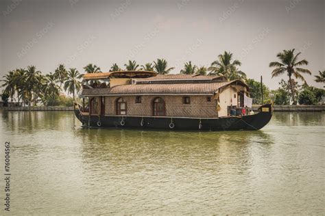 Traditional Indian house boat .Kerala Stock Photo | Adobe Stock