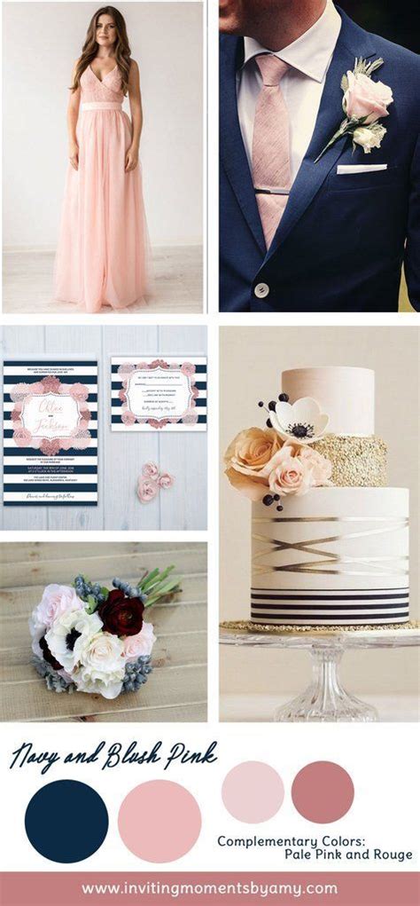 Wedding Color Trend Alert Summer 2017 Timeless Navy And Blush Pink