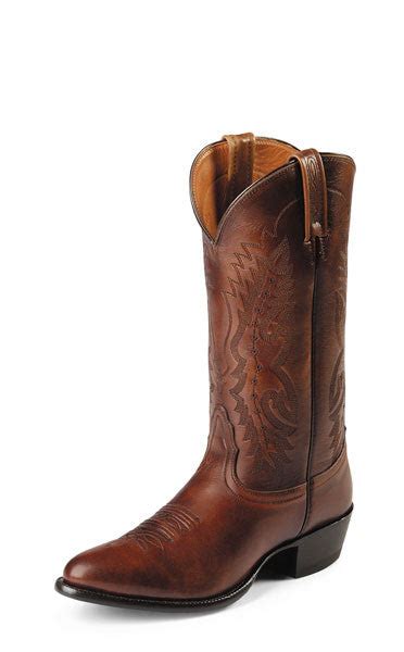 Nocona Mens 13 Antique Tan Imperial Calf Leather Cowboy Boots Pete