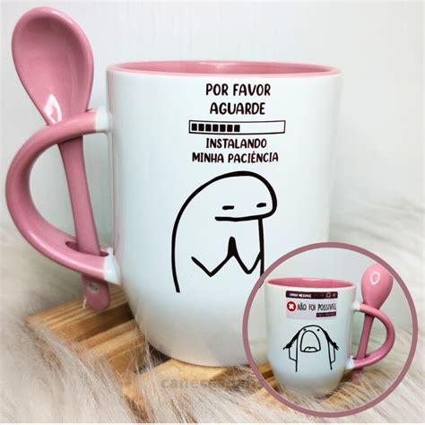 Caneca Colher Flork Carregando Minha Paciência Promoção