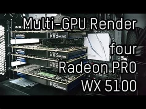 Four Radeon Pro Wx Multi Gpu Benchmark Youtube