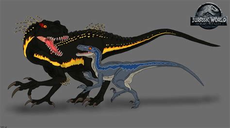 Jw Fallen Kingdom Blue Vs Indoraptor By Trefrex On Deviantart Jurassic World Fallen