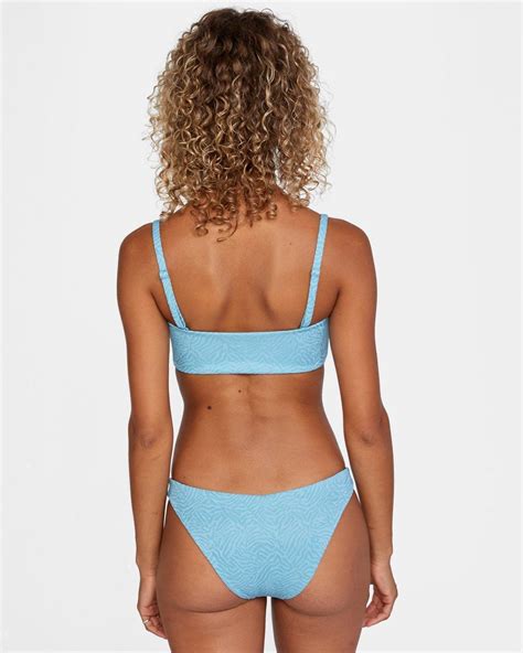 RVCA 281513 Women S Bandeau Bikini Top Run Wild Bandeau China Blue