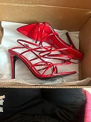 Amazon Cape Robbin Ada Nude Super Strappy Pointy Open Toe Ankle Strap Stiletto Heel Pumps