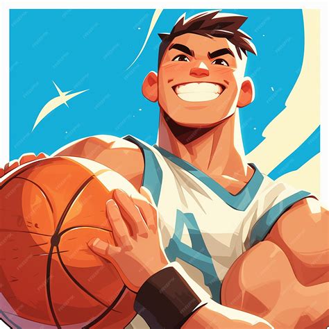 Premium Vector A Filipino Man Is Playing Basketball