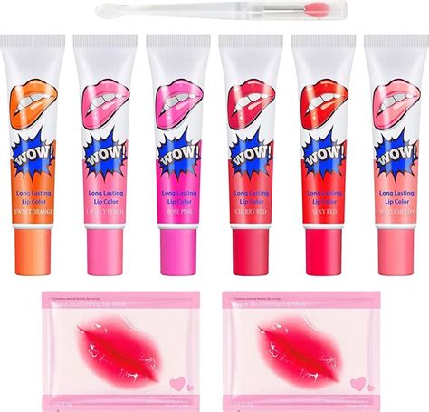 Tinta Para Labios 6 Piezas Lip Stain Tint Pintalabios Peel Off