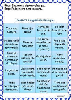 Juegos para romper el hielo en clase de español Ice breakers for