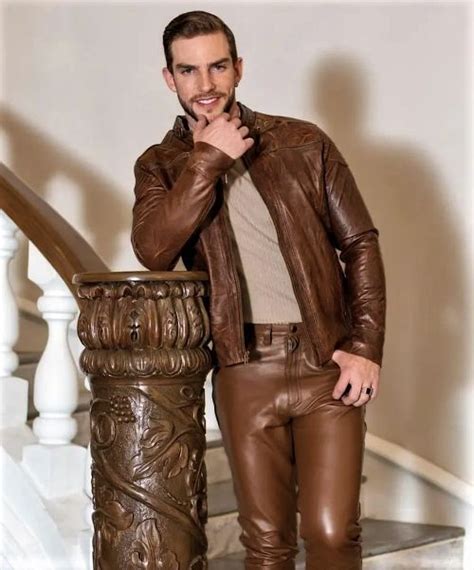 Pin By Richard Skinner On Casual Leather Leather Jeans Men Mens