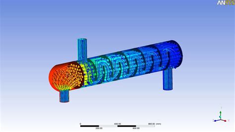 Ansys Simulation Heat Exchanger Youtube