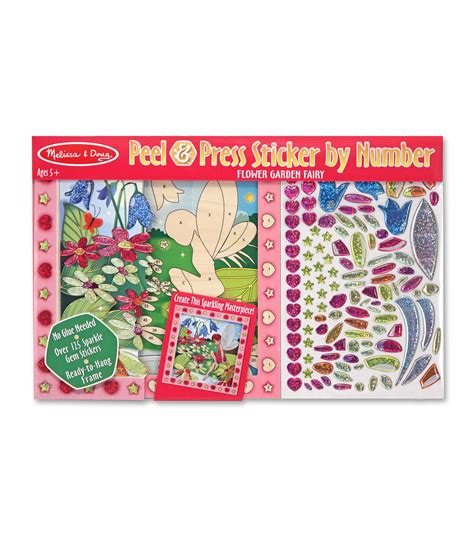 Peel And Press Sticker By Number Kit 10x105 Flower Garden Fairy Joann