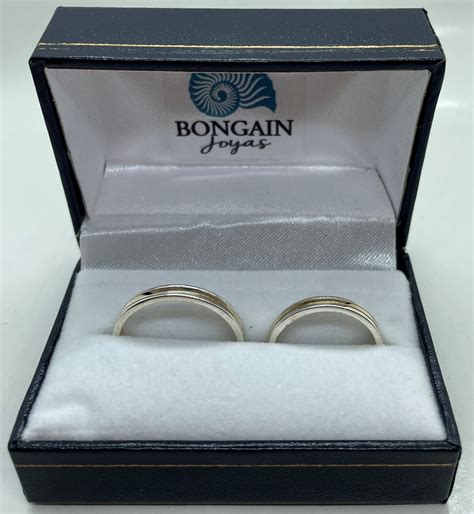 Argollas De Matrimonio Bicolor Oro Blanco Y Amarillo K Bongain Joyas