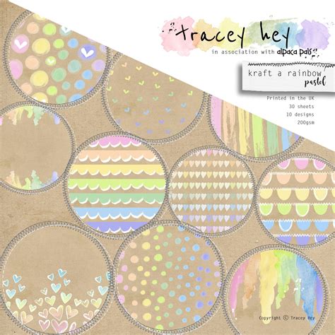 Paper Pad Kraft A Rainbow Pastel Alpaca Pals