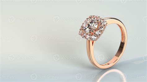 beautiful halo ring in rose gold 6560615 Stock Photo at Vecteezy