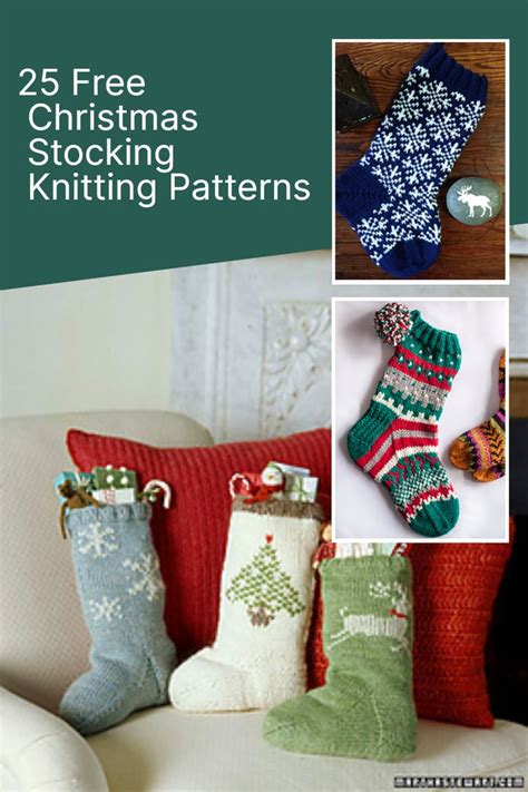 Free Christmas Stocking Knitting Patterns Knitted Christmas