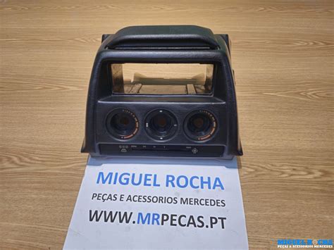 Consola central chauffage preta Mercedes 190 Miguel Rocha Peças