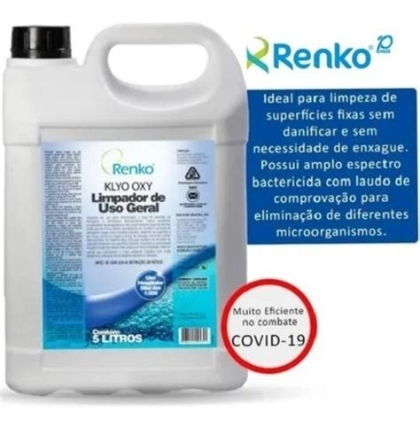 Limpador De Uso Geral Base De Peróxido Klyo Oxy Renko 5lt MercadoLivre