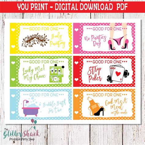 Free Printable Naughty Coupons Web Many Of These Coupon Ideas Have Free Printable Templates As