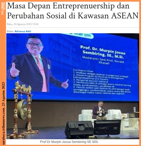 Masa Depan Entrepreneurship Dan Perubahan Sosial Di Kawasan Asean