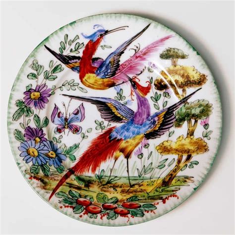 French Porcelain Bird Plates Bird Plates French Antiques Plates