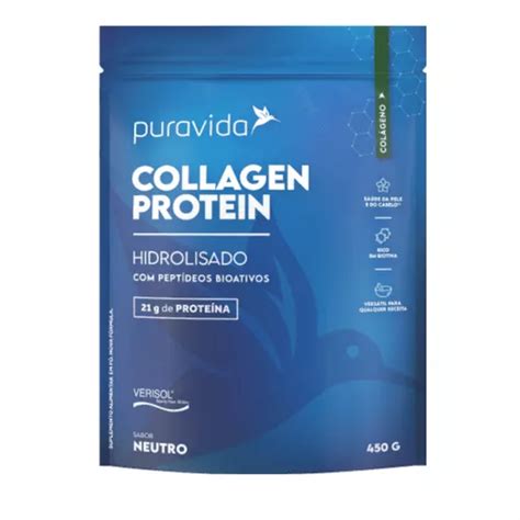 Suplemento En Polvo Pura Vida Premium Collagen Protein Colágeno Sabor