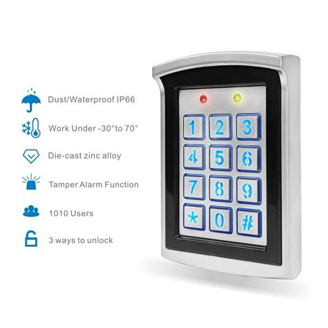 Standalone Metal Door Readers Access Control Keypad Waterproof Rfid