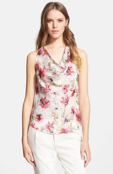 Haute Hippie Floral Print Cowl Neck Silk Tank Nordstrom Haute