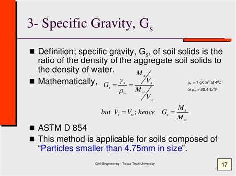 Class 1 Moisture Content Specific Gravity Geotechnical Engineeri