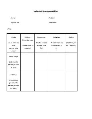 Individual Career Development Plan PDFSimpli