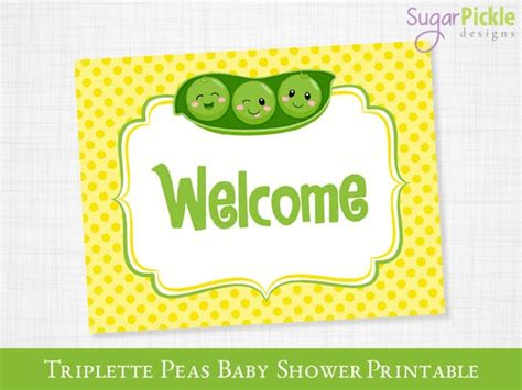 Triplets Sign Triplets Printable Triplets Baby Shower Sign